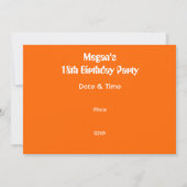 ディスコタイルオレンジアメリア招待されました文字 招待状 (裏面)