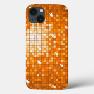 ディスコタイルオレンジプリントiPhoneケース iPhone 13ケース