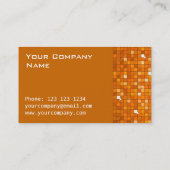 ディスコタイルオレンジ色の名刺の側面 名刺 (裏面)