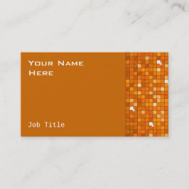 ディスコタイルオレンジ色の名刺の側面 名刺