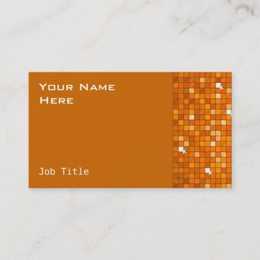 ディスコタイルオレンジ色の名刺の側面 名刺 (正面)