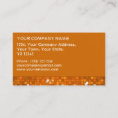 ディスコタイルオレンジ色の名刺オレンジ色ストライプ 名刺 (裏面)