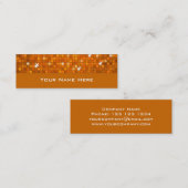 ディスコタイルオレンジ色の名刺スキニー スキニー名刺 (正面/裏面)