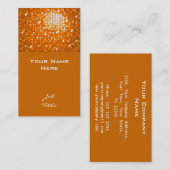 ディスコタイルオレンジ色の名刺トップ 名刺 (正面/裏面)