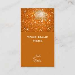 ディスコタイルオレンジ色の名刺トップ 名刺