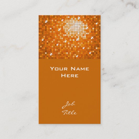 ディスコタイルオレンジ色の名刺トップ 名刺 (正面)