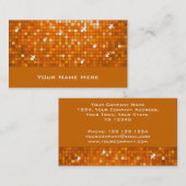 ディスコタイルオレンジ色の名刺 名刺 (正面/裏面)