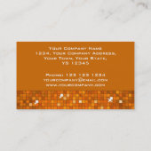 ディスコタイルオレンジ色の名刺 名刺 (裏面)