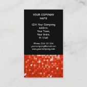 ディスコタイルレッドビジネスカードブラックポートレート 名刺 (裏面)