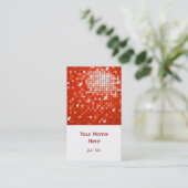 ディスコタイルレッドビジネスカードホワイトポートレート 名刺 (スタンド正面)