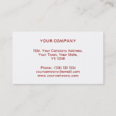 ディスコタイル赤いタイルストライプ白い背中 名刺 (裏面)