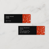 ディスコタイル赤い名刺サイドのスキニーブラック スキニー名刺 (正面/裏面)