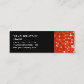 ディスコタイル赤い名刺サイドのスキニーブラック スキニー名刺 (裏面)