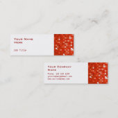 ディスコタイル赤い名刺サイドのスキニーホワイト スキニー名刺 (正面/裏面)