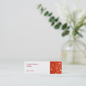 ディスコタイル赤い名刺サイドのスキニーホワイト スキニー名刺 (スタンド正面)