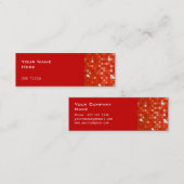ディスコタイル赤い名刺サイドのスキニーレッド スキニー名刺 (正面/裏面)