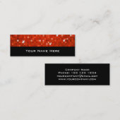 ディスコタイル赤い名刺スキニーブラック スキニー名刺 (正面/裏面)