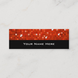 ディスコタイル赤い名刺スキニーブラック スキニー名刺