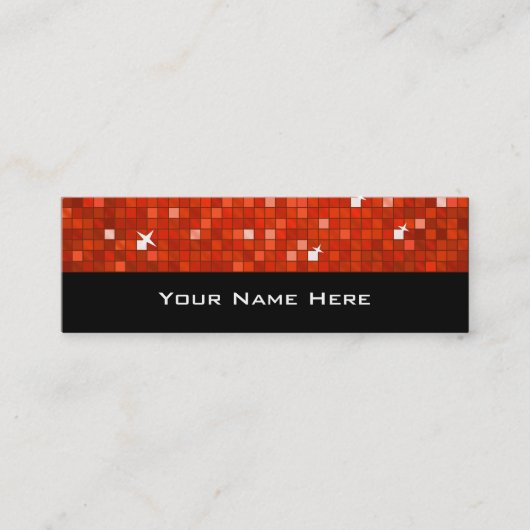 ディスコタイル赤い名刺スキニーブラック スキニー名刺 (正面)