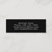 ディスコタイル赤い名刺スキニーブラック スキニー名刺 (裏面)