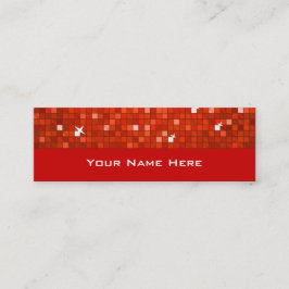 ディスコタイル赤い名刺スキニー スキニー名刺
