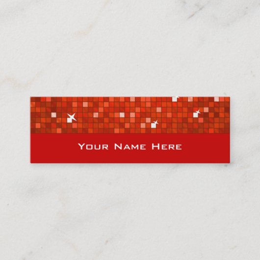 ディスコタイル赤い名刺スキニー スキニー名刺 (正面)