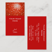 ディスコタイル赤い名刺トップ 名刺 (正面/裏面)