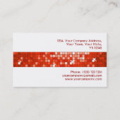 ディスコタイル赤タイルストライプ白 名刺 (裏面)