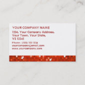 ディスコタイル（赤）名刺(白ストライプ) 名刺 (裏面)