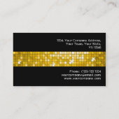 ディスコタイル「金ゴールド」名刺タイル（黒）ストライプ 名刺 (裏面)