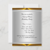 ディスコダンスバースデーパーティーのディスコボール招待状 招待状 (裏面)