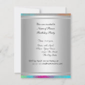 ディスコダンスバースデーパーティーの招待1 招待状 (裏面)