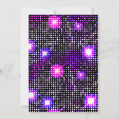 ディスコダンスパーティーの誕生日の招待 招待状 (裏面)