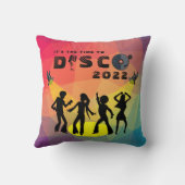 ディスコダンスフロア数々のレトロカラーお祝い クッション (裏面)