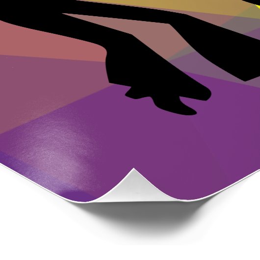 ディスコダンスフロア数々のレトロカラーお祝い ポスター (コーナー)