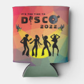 ディスコダンスフロア数々のレトロカラーお祝い 缶クーラー (正面)