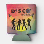 ディスコダンスフロア数々のレトロカラーお祝い 缶クーラー (裏面)