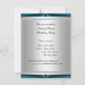 ディスコダンスブルーバースデーパーティー 招待状 (裏面)