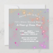 ディスコダンス誕生日レトロ70のディスコボールパーティー 招待状 (裏面)