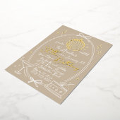 ディスコテーマ30th誕生日招待状実在 箔招待状 (回転した状態)