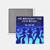 ディスコテーマ70のパーティー好きマグネット土産 マグネット (正面/裏面)