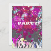 ディスコナイトクラブ グラム バースデー/ブライズゲットパーティー 招待状 (正面)