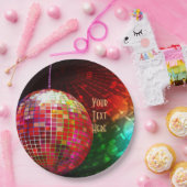 ディスコナイト70のレトロディスコボール ペーパープレート (パーティー)