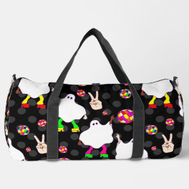 ディスコハロウィンアフリカのゴーストブラック ダッフルバッグ