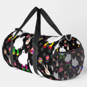 ディスコハロウィンアフリカのゴーストブラック ダッフルバッグ (右コーナー)