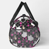 ディスコハロウィーンアフリカ幽霊ピンク ダッフルバッグ (右)