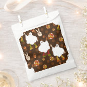 ディスコハロウィーンアフリカ幽霊ブラウン フェイバーバッグ (クリップ留めされた状態)