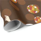 ディスコハロウィーンアフリカ幽霊ブラウン ラッピングペーパー (ロールコーナー)