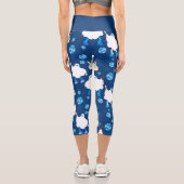 ディスコハロウィーンアフリカ幽霊ブルー カプリレギンス (裏面)