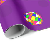 ディスコハロウィーンアフリカ幽霊紫 ラッピングペーパー (ロールコーナー)